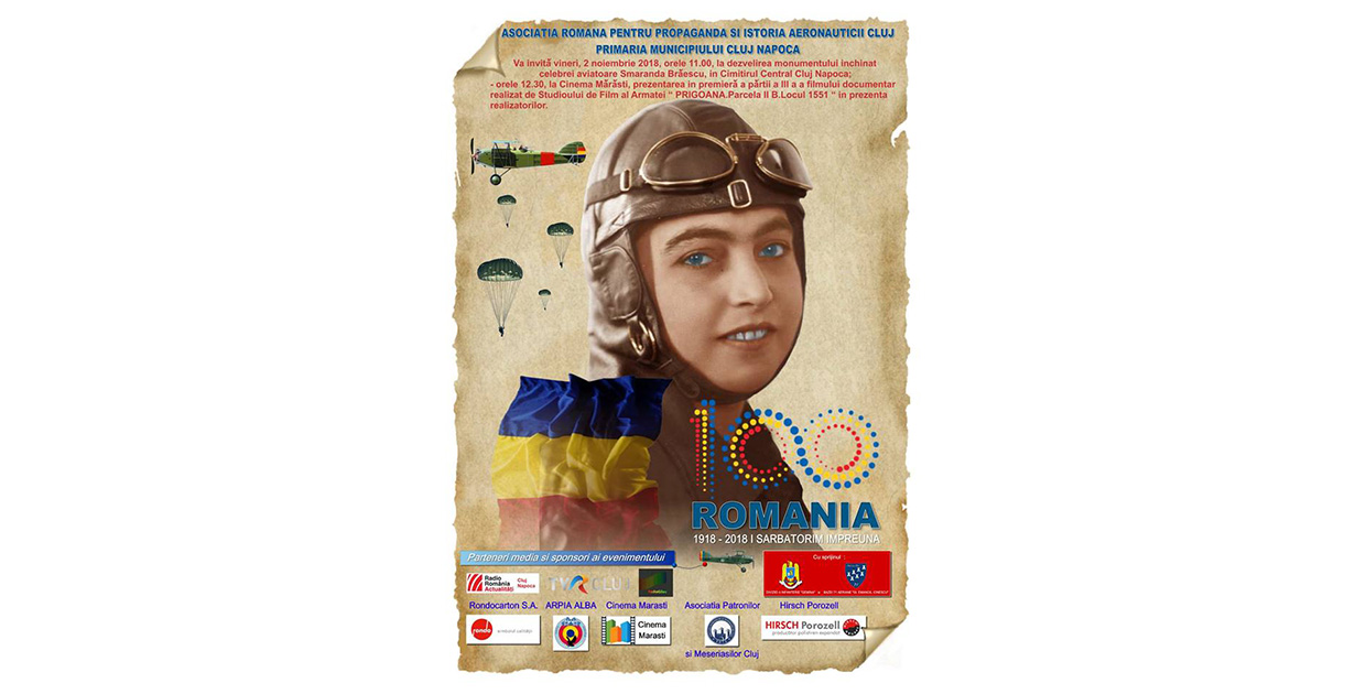 Dezvelirea monumentului închinat aviatoarei Smaranda Brăescu